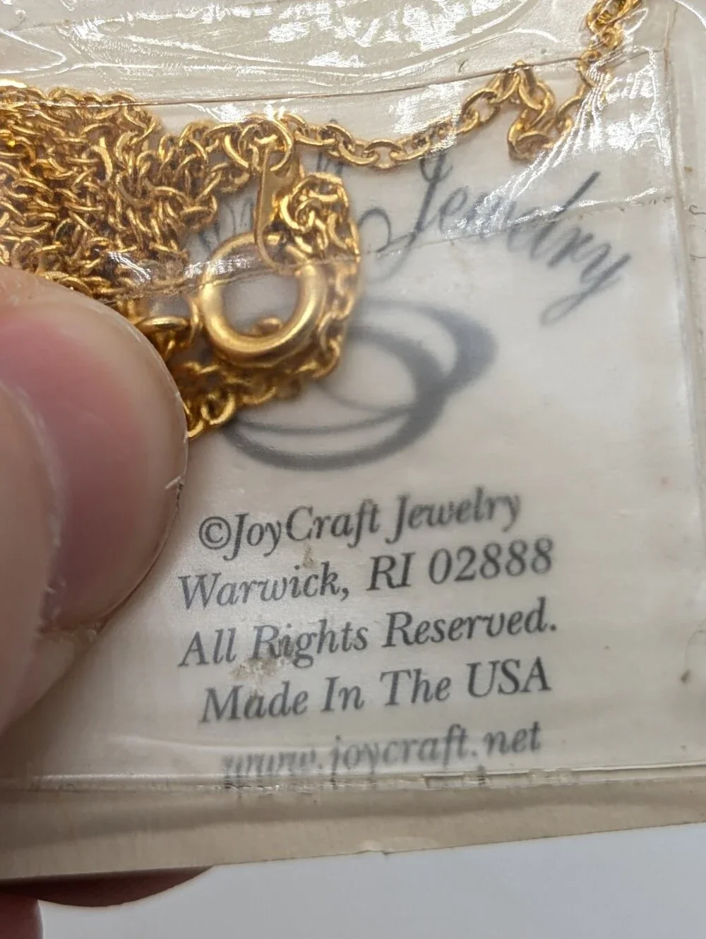 NWT Joycraft Jewelry Gold-Tone Red Green Swarovski HoHoHo Christmas Necklace